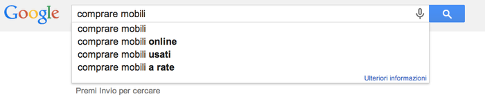 Screenshot esempio di ricerca su Google