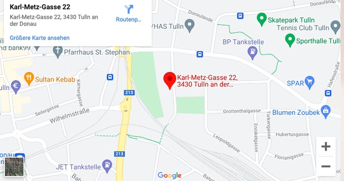 Anfahrt Mütterstudio Tulln - Google Maps 