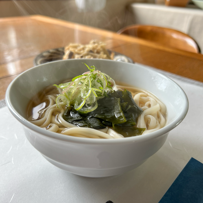 天然穴子，あご出汁うどん，穴子かき揚げ