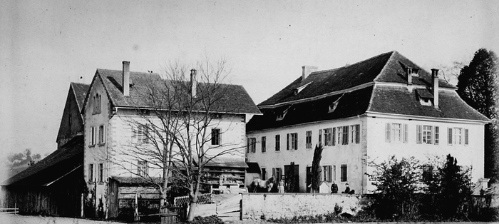 Das Weiherschloss auf dem Gelände des heutigen Zentrums für Psychiatrie in Emmendingen.