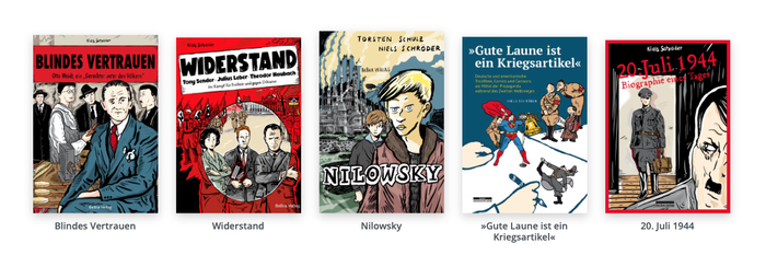 Dr. Niels Schröder, Kunstwissenschaftler, Diplom-Designer und Meisterschüler der Universität der Künste zu Berlin. Autor und Zeichner von Graphic Novels, als Illustrator mehrfach ausgezeichnet mit dem European Newspaper Award.