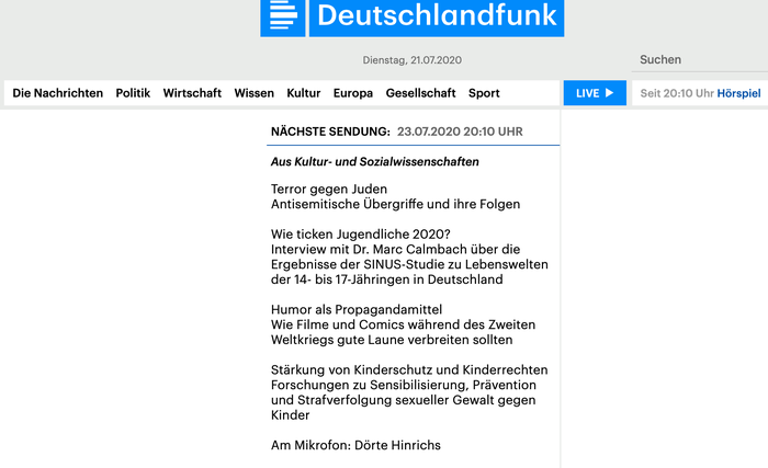 Deutschlandfunk, Gute-Laune-ist-ein-Kriegsartikel, Niels-Schroeder, Niels, Schröder, Hamburg-singt, Diplom-Designer, Kunstwissenschaftler, neues-Buch, Niels-Schroeder-aktuell, be.bra-verlag, bebra, bebra-wissenschaft, kulturwissenschaftliches-Buch