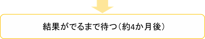 約4か月後の結果がでるまで待つ