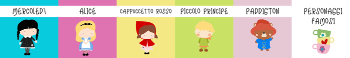 MERCOLEDì ALICE NEL PAESE DELLE MERAVIGLIE CAPPUCCETTO ROSSO PICCOLO PRINCIPE PADDIGTON