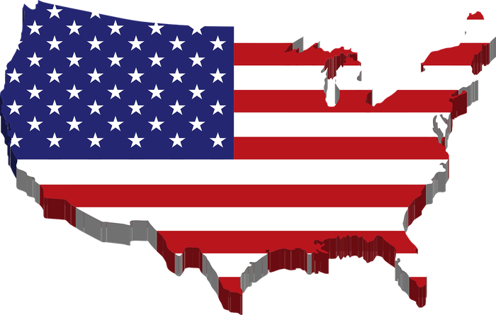 Amerika Flagge und Land
