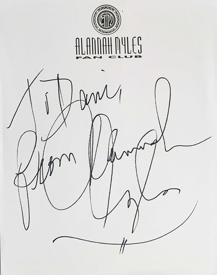 Autograph Alannah Myles Autogramm