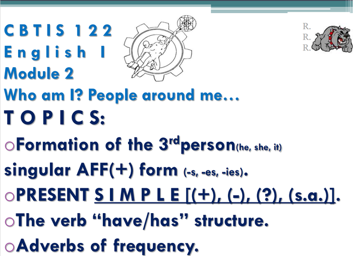 CLICK the image to DOWNLOAD the MODULE 2 file. (24) slides about PRESENT SIMPLE TENSE.