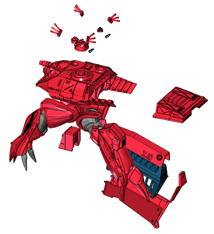 パトレイバーthe Movie より HAL-X10 72scale フル可動 高精細光3Dプリンター出力キット 出来~(^^ 初回激安限定数20000jpy 申請