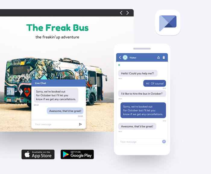 L'application Jimdo Live Chat
