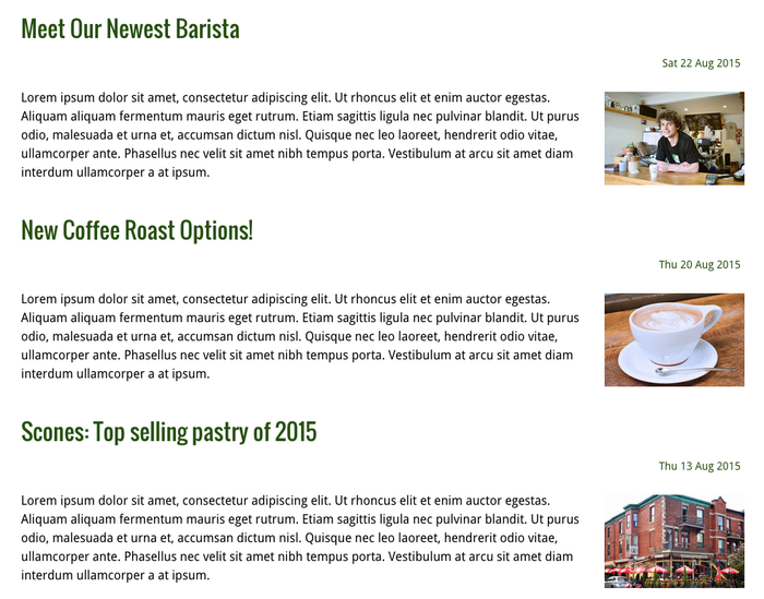 mise en page blog Jimdo