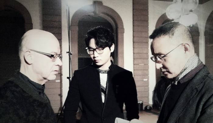 (From left) Gerhard Stäbler, Jaehyuck Choi, Kunsu Shim