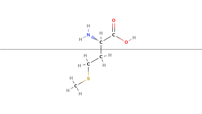 メチオニンの構造式