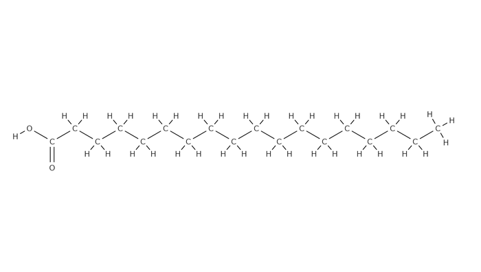 ステアリン酸の構造式