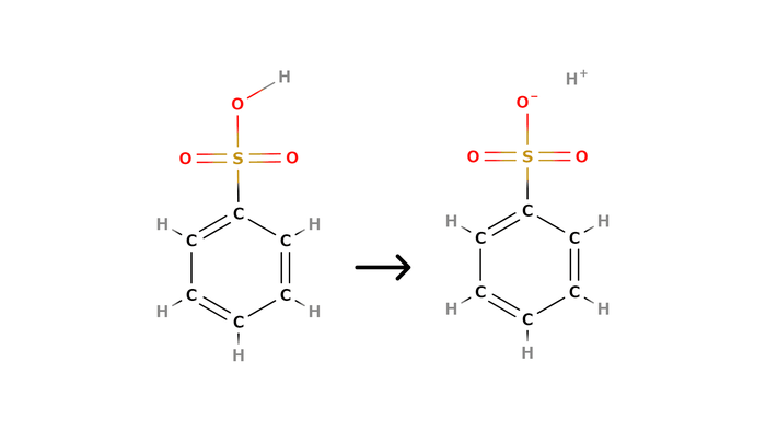ベンゼンスルホン酸の構造式