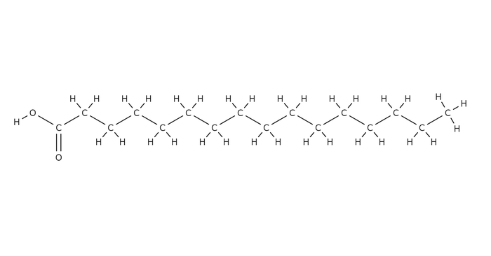 パルミチン酸の構造式