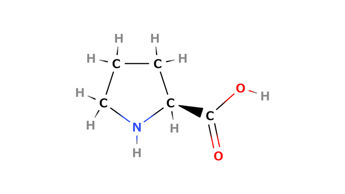 プロリンの構造式