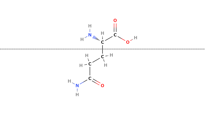 グルタミンの構造式