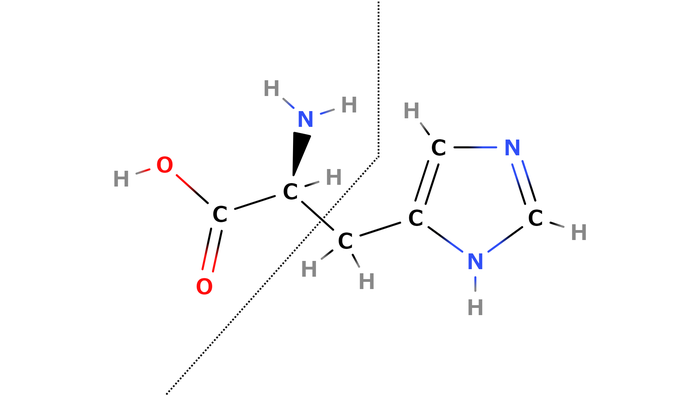 ヒスチジンの構造式