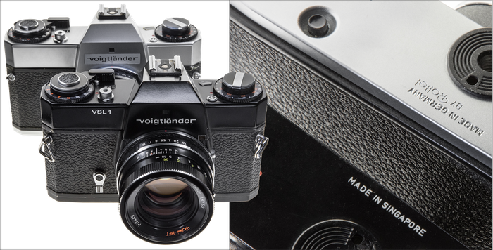 Die Voigtländer VSL1 TM in Schwarz und in Silber, hergestellt von Rollei in Singapur. Foto: bonnescape.de