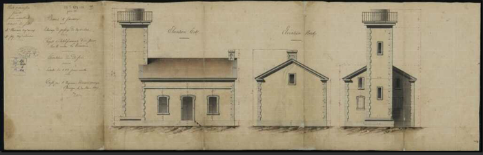 Originalbauplan von Tévennec, Quelle: Archives Départementales du Finistère