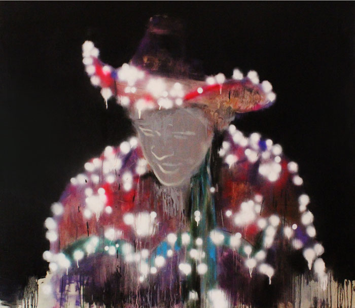 o.T.(Electric Cowboy), Ö/L, 160x140cm, 2013