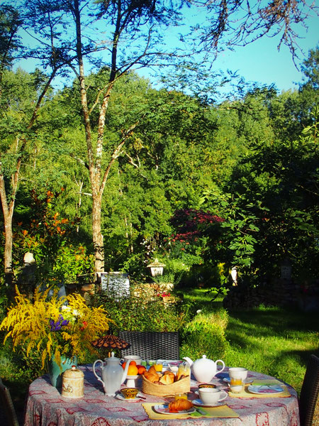 Petit-déjeuner au jardin