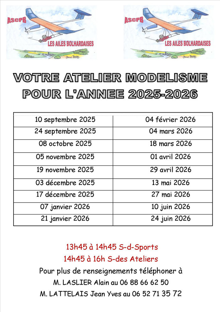 calendrier modélisme