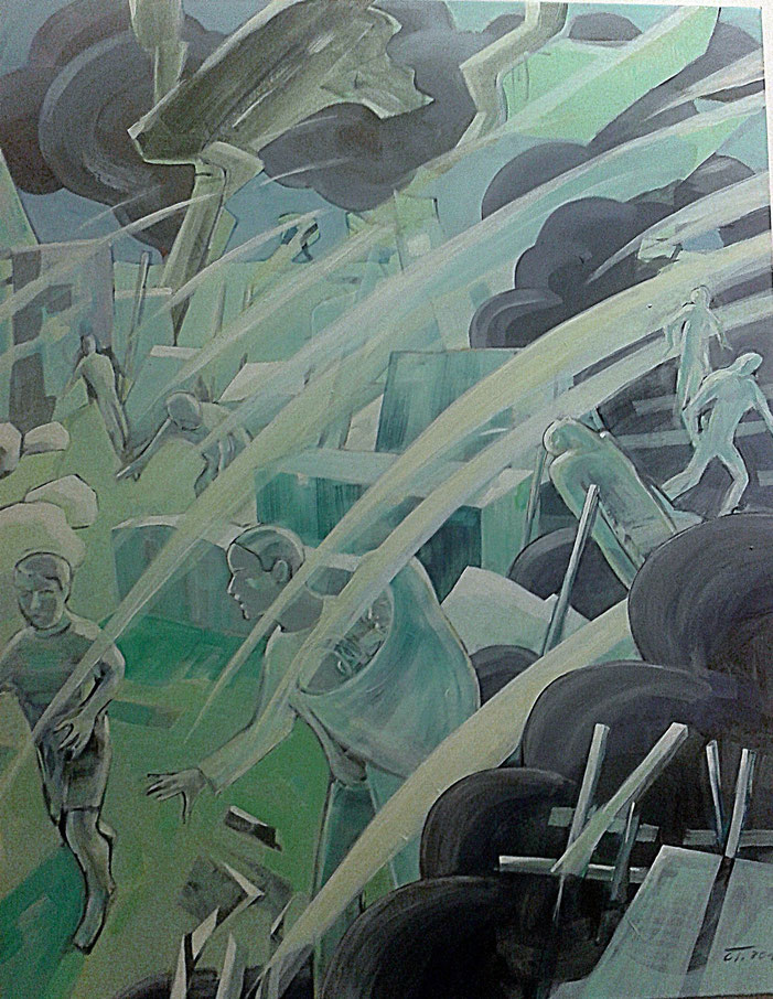 "Krieg" 80x60 Acryl auf Leinwand, 2014