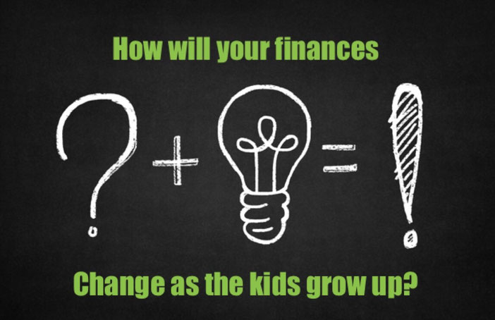 how will your finances change as the kids grow up, kids finishing high school, alter your budget, budget changes,