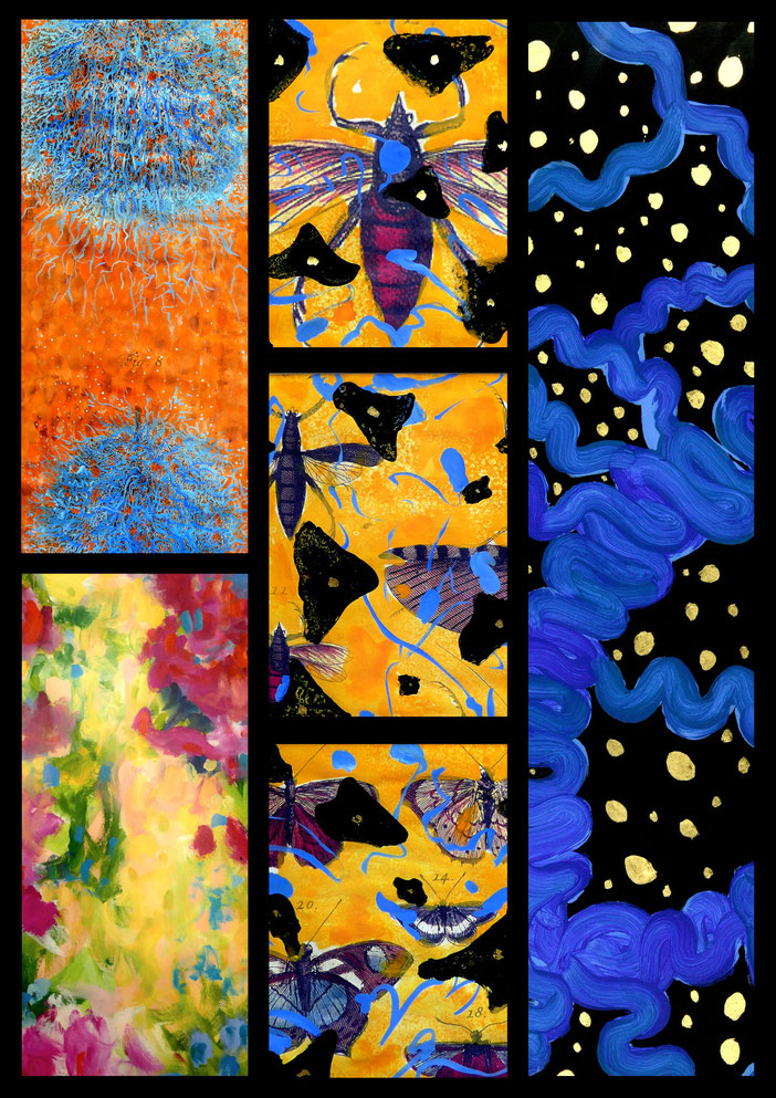 Sylvie Lander-peinture-ciels-fleurs-papillons-couleurs-musée-maison Albert Schweitzer-respect de la vie-gunsbach- #SylvieLander