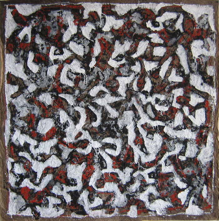 "14-014" - Acrylique/kraft, 160 x 160 cm, 2014