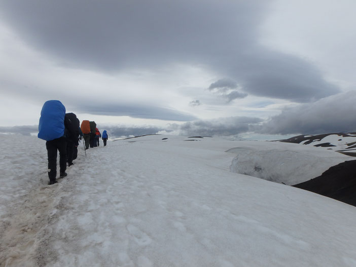 Laugavegur snow in June