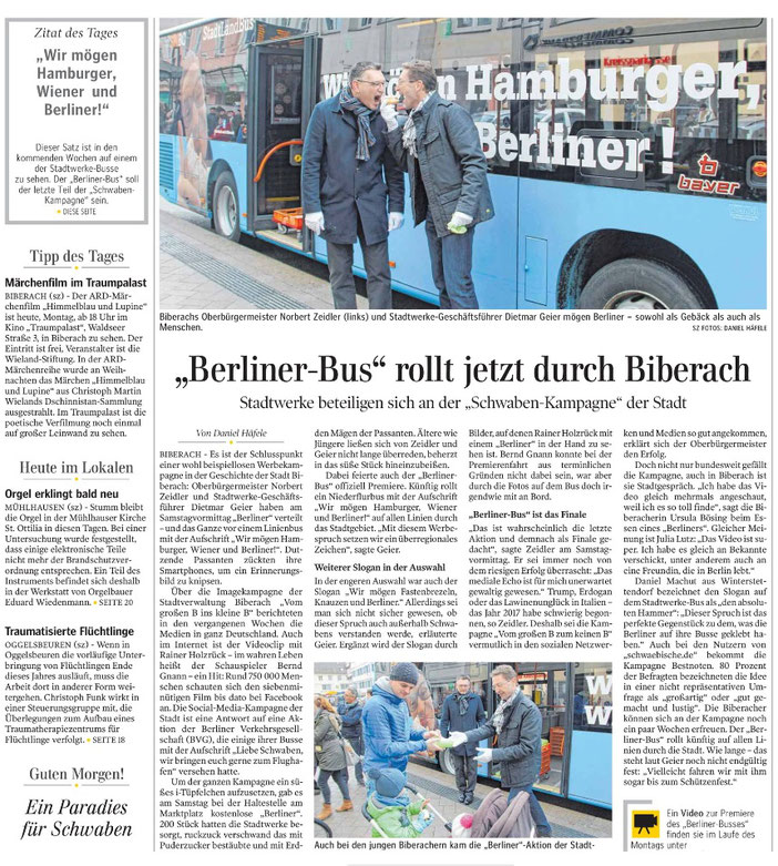 Zeitungsartikel vom 06.02.2017, SZ