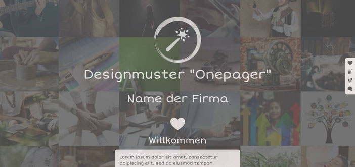 Vorschaubild Onepager (Muster-Website)