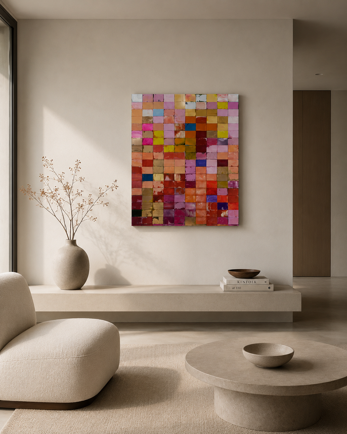 Abstract driedimensionaal schilderij voor modern interieur – Monkey Dreams