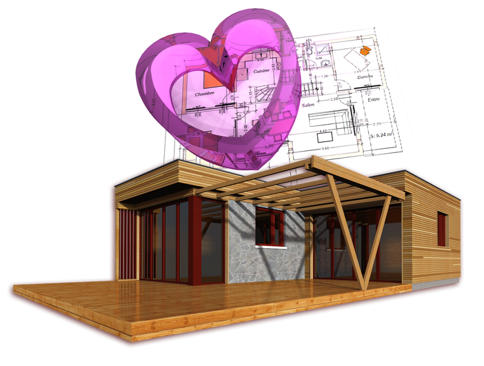 Image 3D illustrant le projet architectural complet d’une pharmacie avec dossier de permis de construire