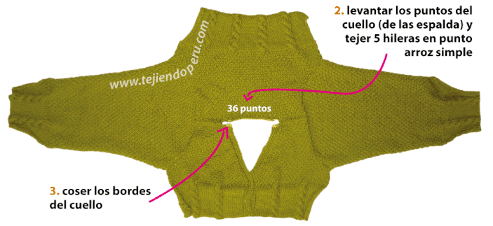 Cómo tejer un bolero con borde de trenzas en dos agujas o palitos para niñas