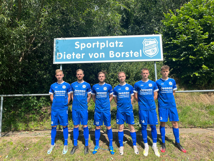 Von links nach rechts  Malte Ober (eigene 2.), Dennis Wedemann (PSG2012 - kam bereits im Winter, fiel aber verletzungsbeding aus), Till Stoltenberg (PSG2012), Bennet Klüver (eigene 2.), Morten Bossmann (PSG2012), Paul Döring (eigene 2.)
