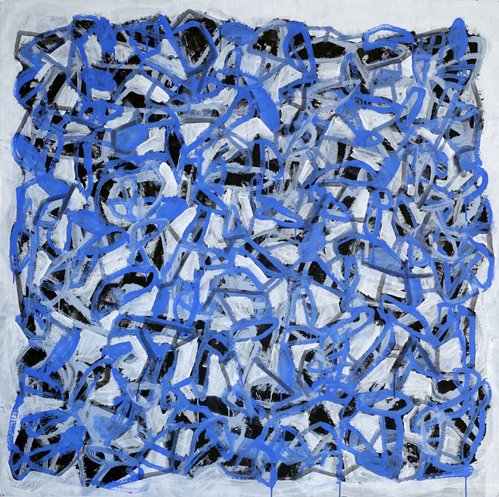 "19-012" - Acrylique/krafts encollés, 150 x 150 cm, 2019