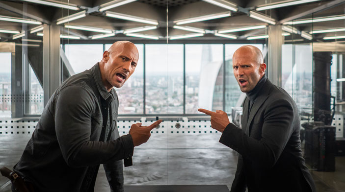 Aufeinandertreffen zweier Alpha-Tiere - Luke Hobbs trifft Deckard Shaw.