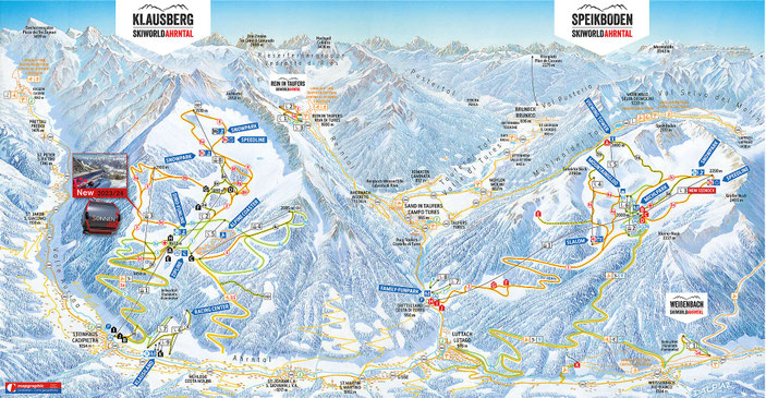 Offizieller Pistenplan des Skigebiet Ahrntal