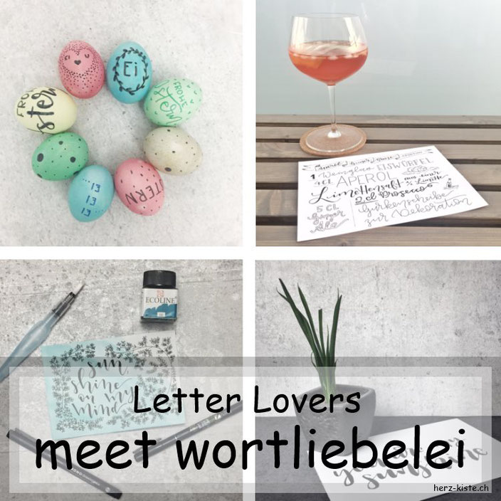 wortliebelei zu Gast im Letter Lovers Lettering Interview mit einer Anleitung für Lettering auf Ostereier