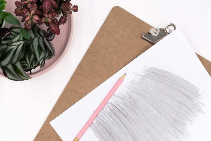 DIY Anleitung: So beletterst du dein Klemmbrett - Schritt 2: Vorlage übertragen