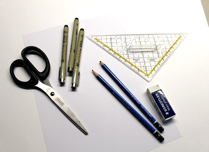 Handlettering Anleitung: gestalte eine optische Illusion mit dem Buchstaben E (Material)