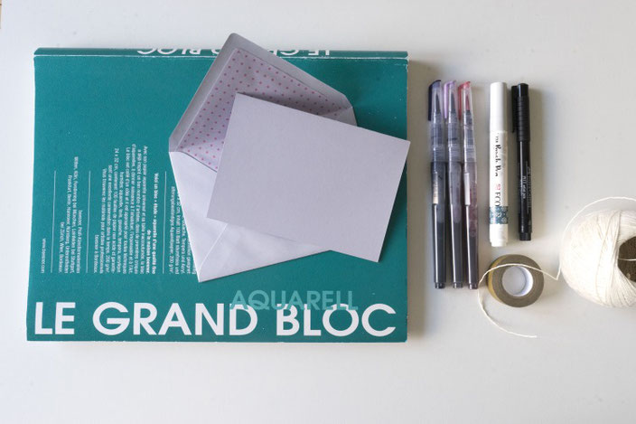 Material um ein einfaches Geschenkset mit Lettering zu gestalten
