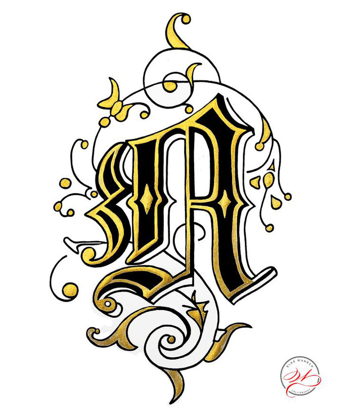 Handlettering Ornamentbuchstabe A (wunschbriefe bei den Letter Lovers)