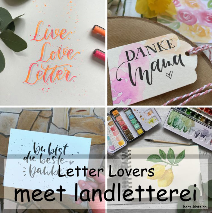 Letter Lovers - landletterei zu Gast im Lettering Interview mit einer Anleitung für ein Blending mit Neon Stiften