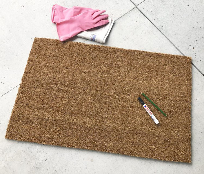 DIY Anleitung für eine Fussmatte belettern: dieses Material brauchst du