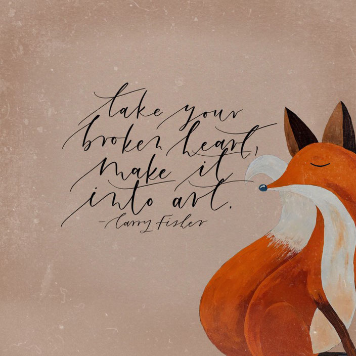 Handlettering: Take your broken heart, make it into art