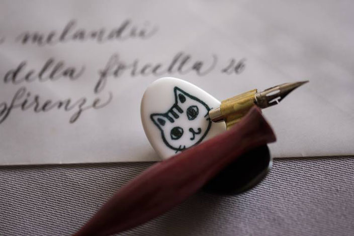 Oblique Federhalter aus Holz - Tintenfuchs (bei den Letter Lovers)